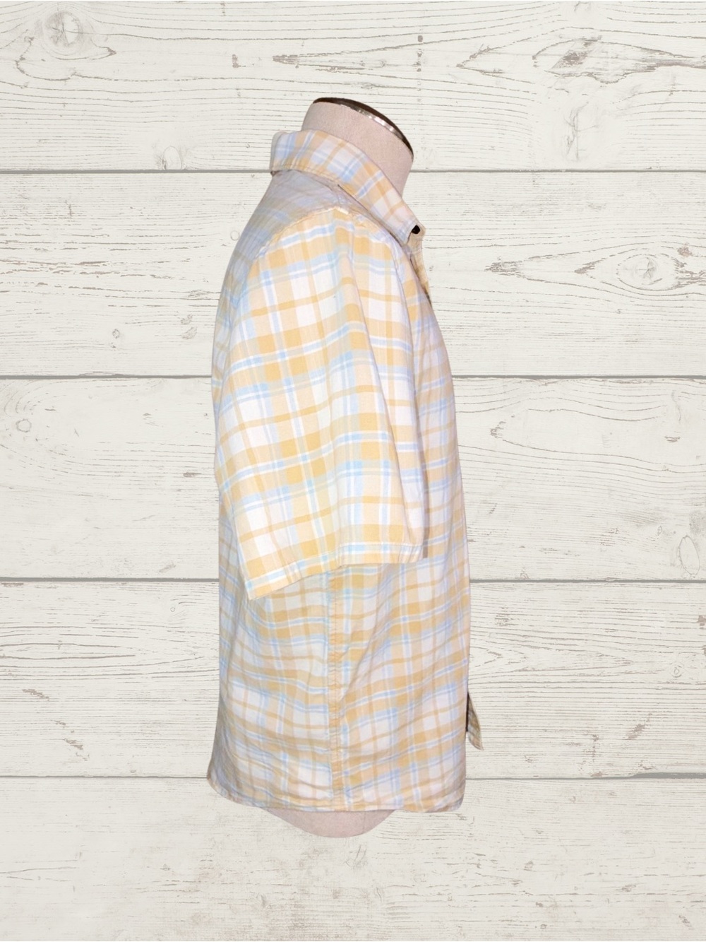 Patagonia Organic Cotton Slub Poplin Plaid Short Sleeve Button Down Shirt Sz S - Picture 2 of 6